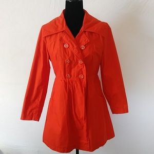 Tulle M Red Trench Coat Jacket
